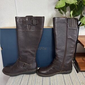 Bass Brown Leather Knee-High Boots size 6